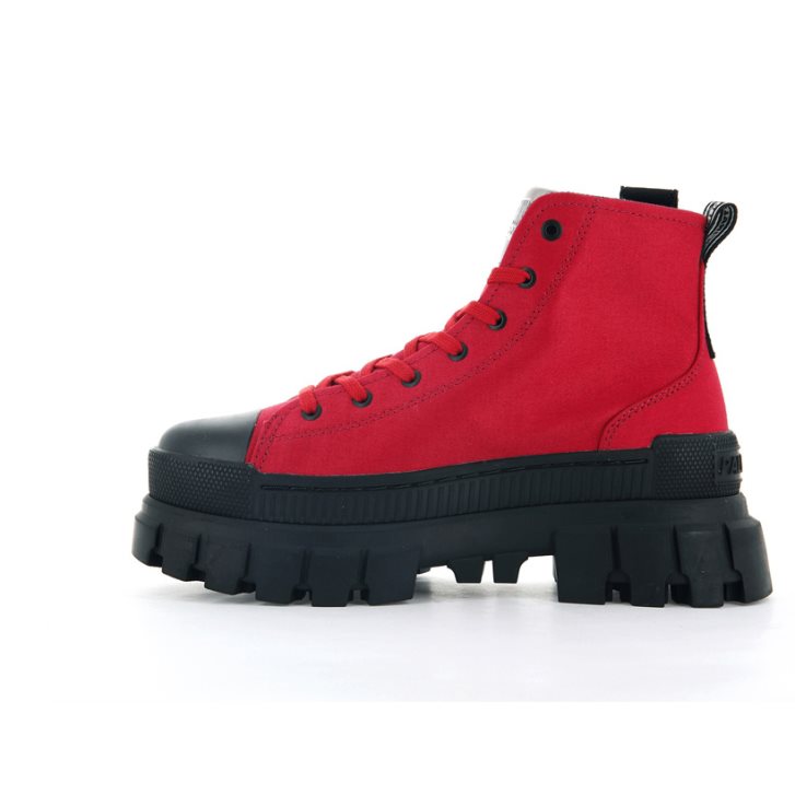 Chaussures Plateforme Palladium Revolt Hi TX Femme Rouge | FR MRO153U